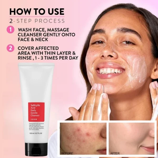 COSRX Salicylic Acid Daily Gentle Cleanser - 170g - Image 2