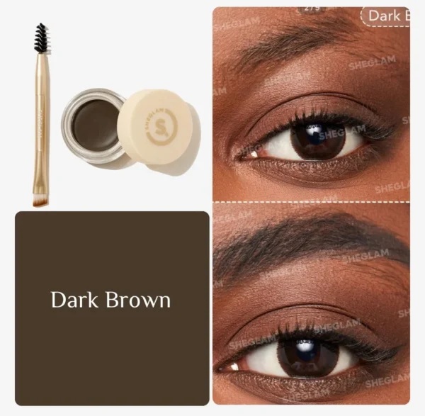 SHEGLAM Boss Brow Waterproof Pomade - Dark Brown - Image 4